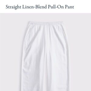 Abercrombie & Fitch White Linen Pant